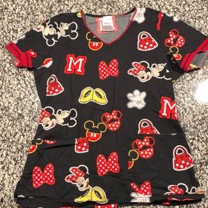 Disney scrub top size small